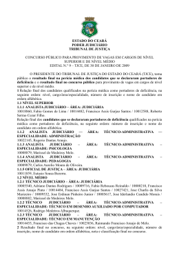 Edital - Tribunal de Justi&ccedil;a do Estado do Cear&aacute;