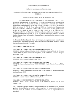 Edital ANA n. 3, de 26 de junho de 2007