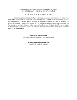 Resultado Final do Concurso