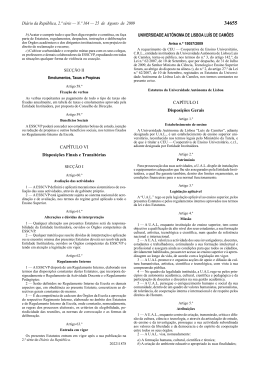 Estatutos da Aut&oacute;noma - Universidade Aut&oacute;noma de Lisboa