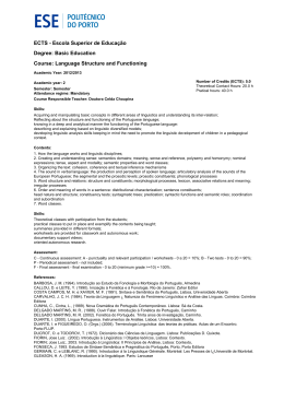 ECTS - Escola Superior de Educa&ccedil;&atilde;o Degree: Basic - EU-IPP