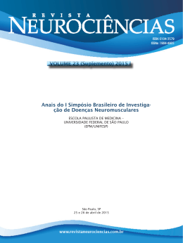 ção de Doenças Neuromusculares VOLUME 23 (Suplemento) 2015