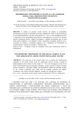 PROPRIEDADES PSICOM&Eacute;TRICAS DA ESCALA DE ANSIEDADE