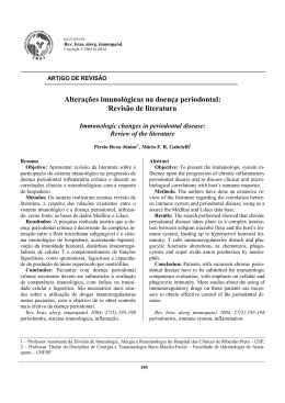 Altera&ccedil;&otilde;es imunol&oacute;gicas na doen&ccedil;a periodontal