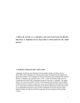 A IDÉIA DE JUSTIÇA E A POLÍTICA DE COTAS RACIAIS NO