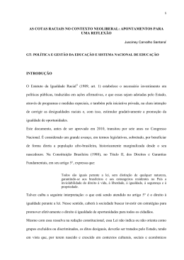 AS COTAS RACIAIS NO CONTEXTO NEOLIBERAL
