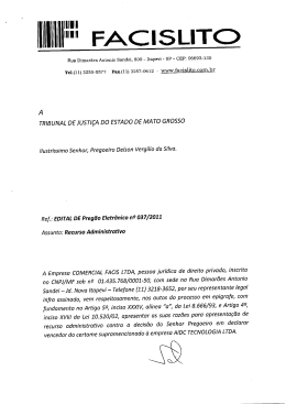 """ FAC I S LI I O - Tribunal de Justiça do Estado de Mato Grosso