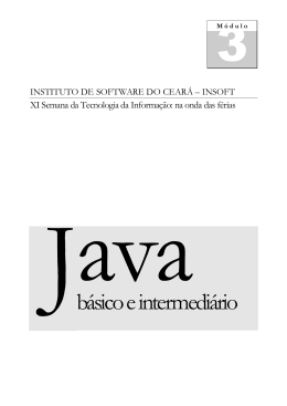 Java b&aacute;sico e intermedi&aacute;rio
