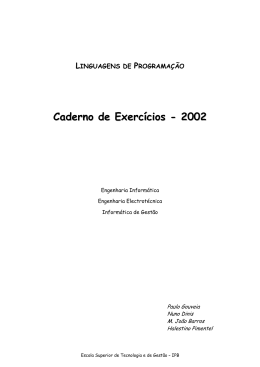 Exercícios de LP 2002