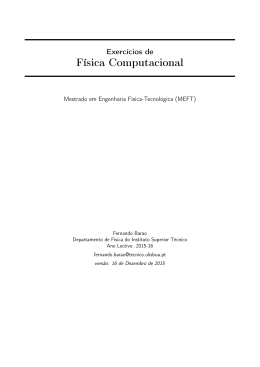 Problemas de F&iacute;sica Computacional (2015-16)