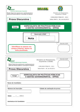 Prova Discursiva Prova Discursiva