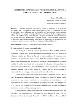 A POLITECNIA: COMPREENS&Atilde;O E POSSIBILIDADES