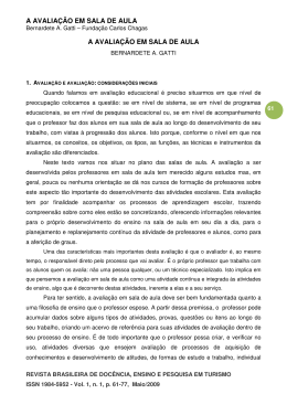 a avaliação em sala de aula a avaliação em sala de aula