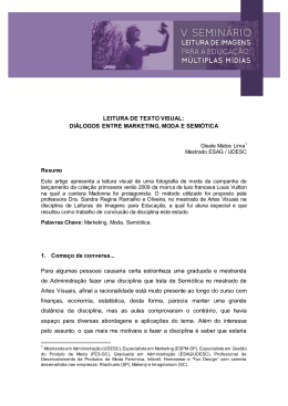 LEITURA DE TEXTO VISUAL: DI&Aacute;LOGOS ENTRE MARKETING