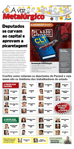 leia na &iacute;ntegra - Sindicato dos Metal&uacute;rgicos da Grande Curitiba