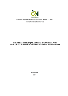 Estratégias de Educação Alimentar e Nutricional para