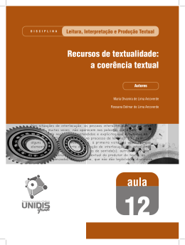 Recursos de textualidade: a coer&ecirc;ncia textual - UEPB