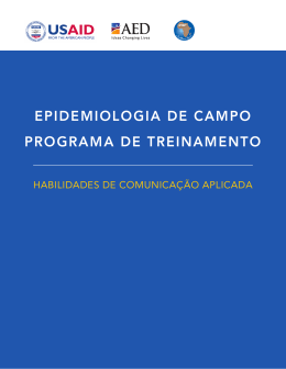 EPIDEMIOLOGIA DE CAMPO PROGRAMA DE TREINAMENTO