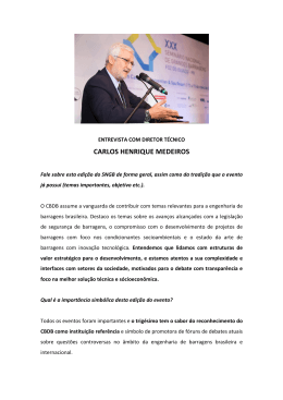 CARLOS HENRIQUE MEDEIROS - Comitê Brasileiro de Barragens
