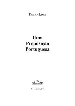 Uma Preposição Portuguesa