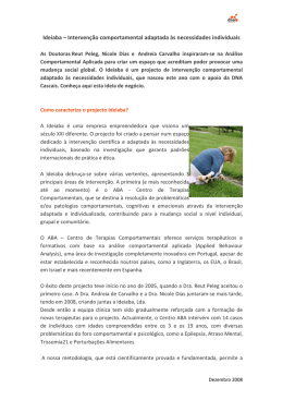 Ideiaba – Intervenção com portam ental adaptada às