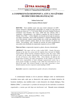 A Compreens&atilde;o Responsiva Ativa no G&ecirc;nero do