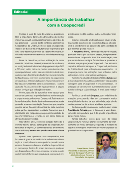 A importância de trabalhar com a Coopecredi