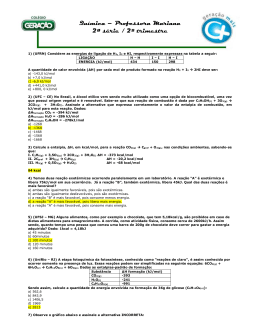 Qu&iacute;mica &ndash; Professora Mariana 2&ordf; s&eacute;rie / 2&ordm; trimestre