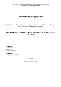 Determina&ccedil;&atilde;o da Entalpia de Neutraliza&ccedil;&atilde;o da reac&ccedil;&atilde;o do