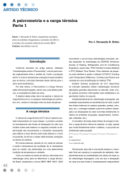 Artigo SBCC - Ed 46 - A psicrometria e a carga t&eacute;rmica