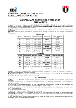 CONFEDERAÇÃO BRASILEIRA DE JUDO FEDERAÇÃO PAULISTA