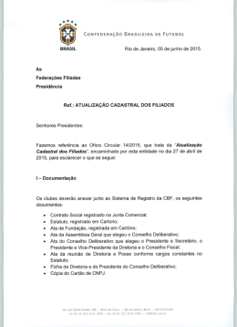 CONFEDERA&Ccedil;&Atilde;O BRASILEIRA DE FUTEBOL