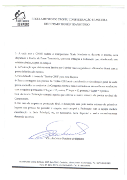 `It`ziíiiiiUS REGULAMENTO DO TROFÉU CONFEDERAÇÃO