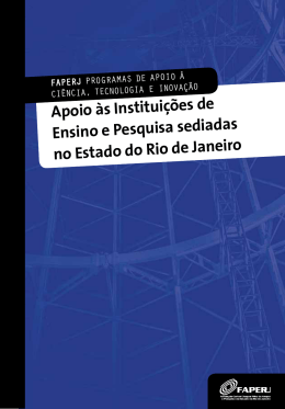 Apoio às Instituições de Ensino e Pesquisa sediadas no