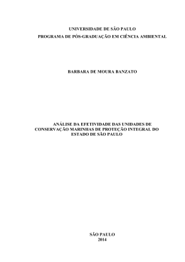 an&aacute;lise da efetividade das unidades de conserva&ccedil;&atilde;o marinhas