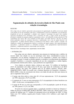 Segmenta&ccedil;&atilde;o de atitudes da terceira idade de S&atilde;o Paulo