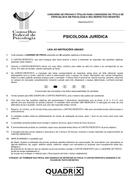 PSICOLOGIA JURÍDICA - Conselho Federal de Psicologia