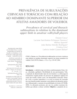PREVAL&ecirc;NCIA DE SUBLUxA&Ccedil;&Otilde;ES CERVICAIS E