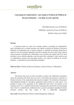 A percep&ccedil;&atilde;o de colaboradores com rela&ccedil;&atilde;o as Pr&aacute;ticas