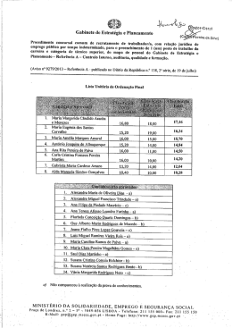 Lista Unitária de Ordenação Final Homologada