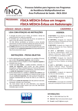 Exemplar de Prova Objetiva - &Ecirc;nfase em Imagem.