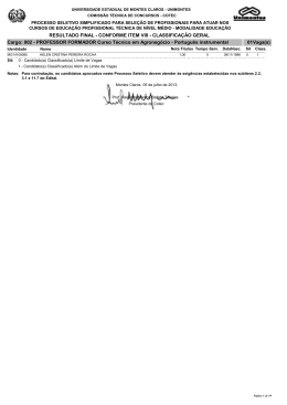 RESULTADO FINAL - CONFORME ITEM VIII - Cotec