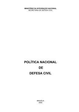 Pol&iacute;tica Nacional de Defesa Civil