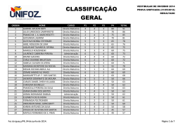 CLASSIFICA&Ccedil;&Atilde;O GERAL