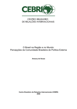 Percepções da Comunidade Brasileira de Política Externa