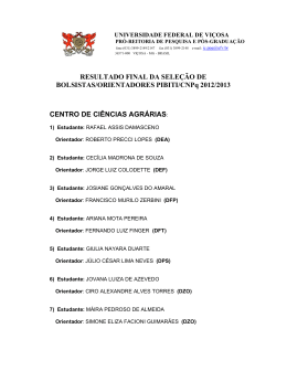 RESULTADO FINAL DA SELE&Ccedil;&Atilde;O DE BOLSISTAS - DTI