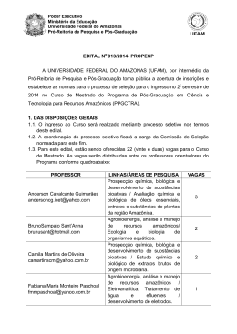 EDITAL N 013/2014- PROPESP A UNIVERSIDADE