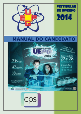 manual do candidato - CPS - Universidade Estadual de Ponta Grossa