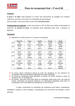 2o ano EM - Plano de Recupecao Final