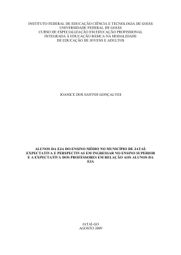 Alunos da EJA do Ensino M&eacute;dio no Munic&iacute;pio em Jata&iacute;